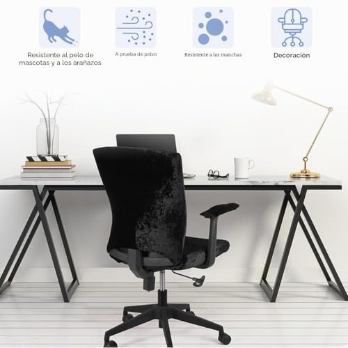 Miniatura 5 de Calkkrer 4 Piezas Fundas Universales Para Sillas De Oficina, Fundas Elásticas Para Sillas Con Almohadillas, Cubiertas Protectoras Para Asiento Y Respaldo, Para Sillas Gir