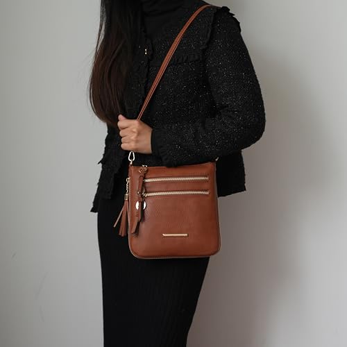 Image of MKF Collection Crossbody Bag for Women, Vegan Leather Expandable Messenger Purse, Pocketbook Handbag Shoulder Bag by Mia K