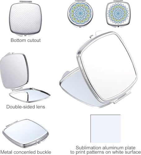 Miroirs de sublimation en vrac x20 : miroirs de poche pliables pour sac à main