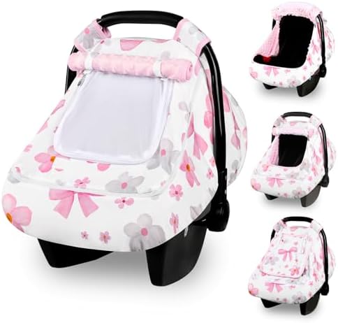 Hooyax Baby Car Seat Cover with Dual Zipper, Extra Large Mesh Win...