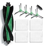Y0140 Compatible with iRobot Roomba Combo Essential Q011, Y0140, Q0120, Y0110, Y0112, 104, 105, 106 Vac/Combo, 108, 1010, 1020, Q0520, 1 Bristle Roller, 4 Filters, 4 Side Brushes, 1 Cleaning Tool
