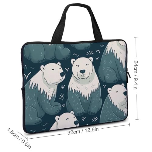 Sac ordinateur portable étanche tablette housse ours blanc