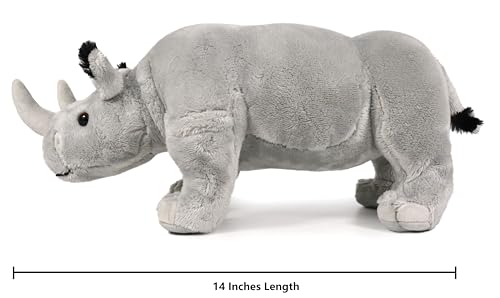Ice King Bear Wild Animal Stuffed Animals Plush Toy (Grey Rhinoceros 14in) by Ice King Bear - Used condition - Image 2