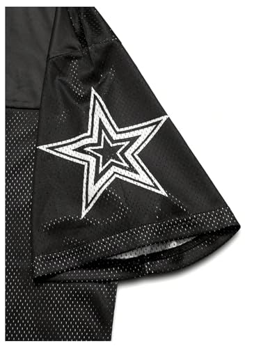 Men's Number Graphic Jersey T-Shirt Short Sleeve V Neck Loose Oversized Sports Streetwear4