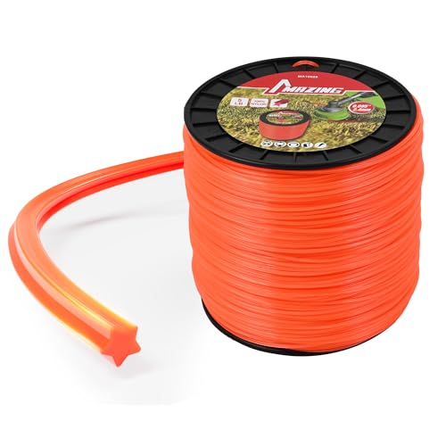 MAZING String Trimmer Line, 0.095 Inch-2.4mm Pentagonal Cutting Weed Eater String, 5LB-1844FT Premium Nylon Weed Wacker String Trimmer Line Spool Universal Fits Most of String Trimmers