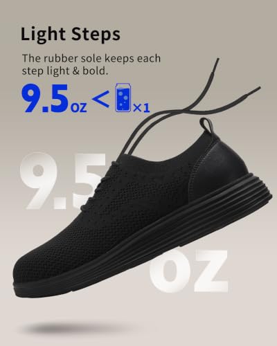 Image of VILOCY Men's Casual Dress Sneakers Lace-Up Oxfords Business Mesh Breathable Walking Shoes Tennis Comfortable
