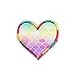 Qingxi Charm 18pcs Assorted Spark Love Heart Sewing on/Iron on Embroidered Patches Clothes Dress Hat Shoes Curtain Sewing Decorating DIY Craft Embarrassment Applique Patches (Shiny Love Heart 18pcs)
