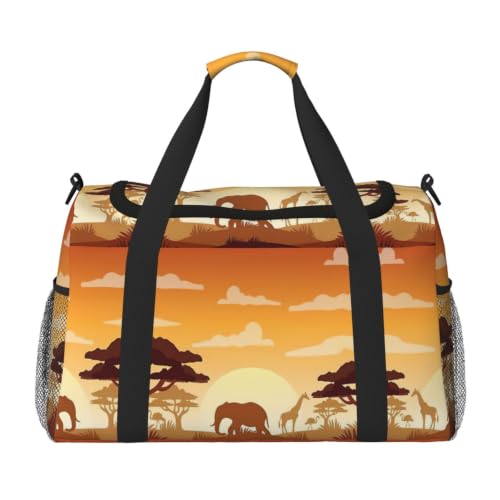 Bolsa de viaje de elefante y jirafa, ideal para tus escapadas y días de playa
