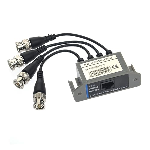 Convertidor de vídeo BNC a RJ45 pasivo para transmisión en sistemas de seguridad