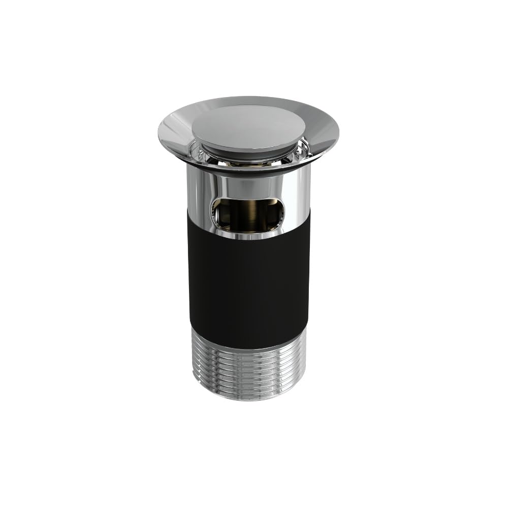 Top Fix Chrome Basin Click Clack Waste Slotted With Overflow With Key