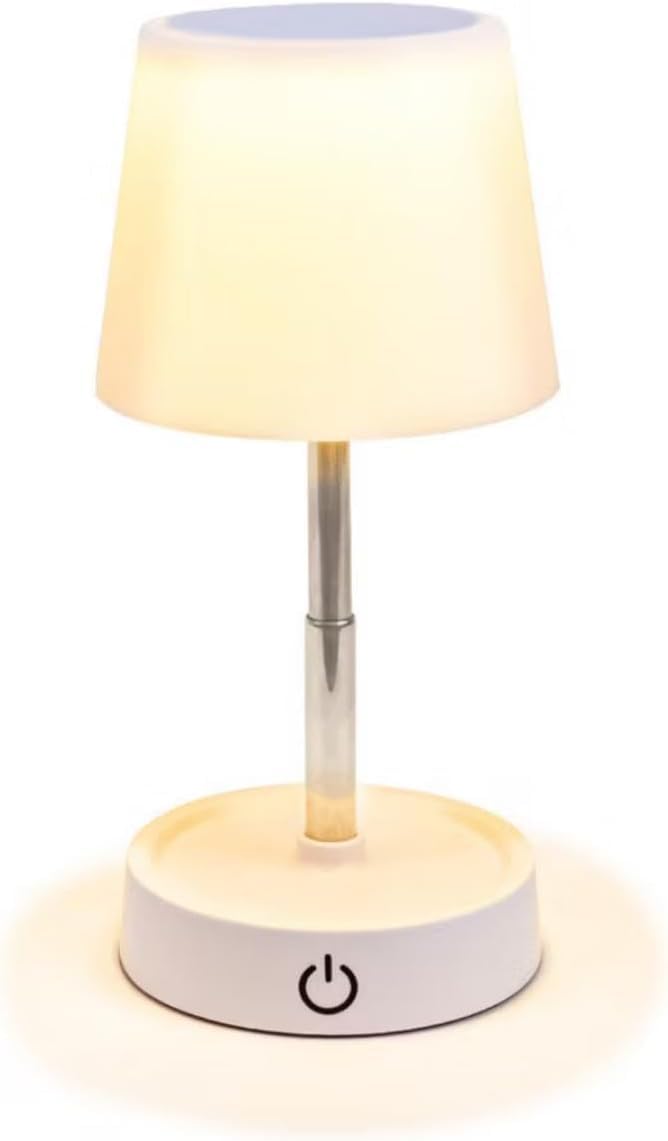 Abajur De Mesa LED Touch Recarregável Sem Fio | Luz Amarela Quente | Para Quarto,