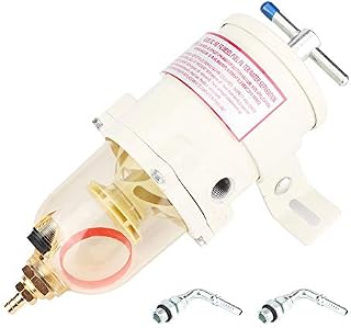 Kraftstofffilter/Wasserabscheider, Akozon 500FG Edelstahl Öl Wasser Abscheider Kraftstofffilter Ersatzboot LKW Modifiziertes Zubehör