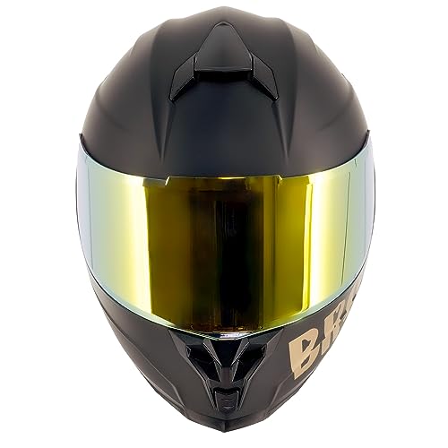 Motorradhelm Broken Head BeProud Sport in Matt-Schwarz mit Gold Akzenten