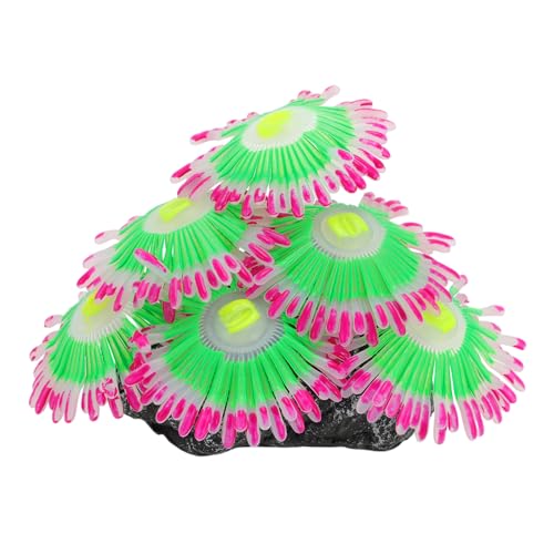 CAPASTEC Fluorescent Aquarium Coral, Vibrant Glowing Effect, Fish Tank Decorations, Artificial Aquarium Accessories, Red