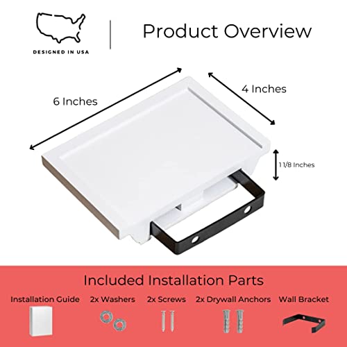 Ninefold Design ​​​​Small Wall Shelf | 6 In X 4 In | Decorative Mini Shelves| Wall Mounted Small Corner Shelf For Bathroom, Living Room, Kitchen, Bedroom, And Office #TOP2