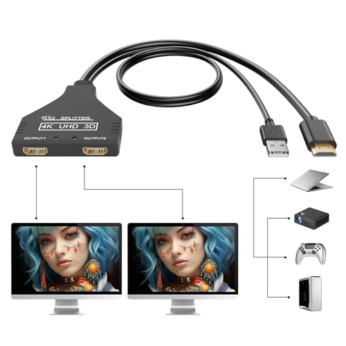 Répartiteur HDMI Pawfan double sortie femelle pour diffusion HD stable