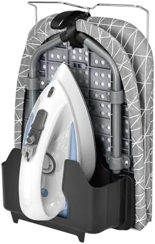 Johgee Foldable Tabletop Ironing Board with Iron Holder, Small Ironing Board with Iron Rest, Portable Mini Ironing Board with Non-Slip Folding Feet for Home, Laundry Rooms, Travel Use and Dorms