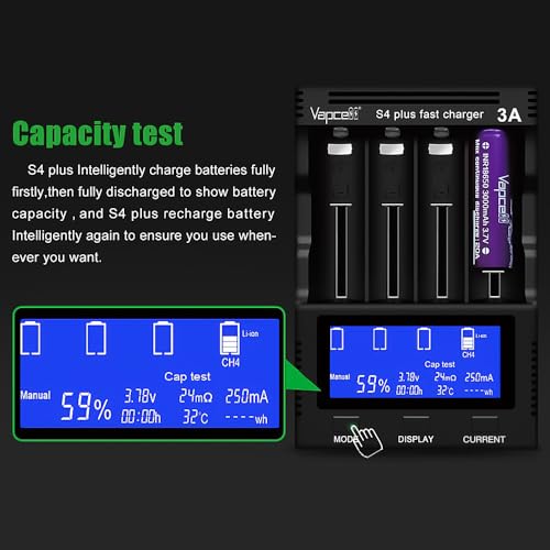 Sofirn S4 PLUS V3.0 18650 Battery Charger, Universal 4 Bay Smart Charger thumb #6