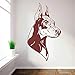 Pegatinas de pared de PVC pegatinas de decoración del hogar perro doberman izquierda y derecha mural de vinilo 57X33Cm
