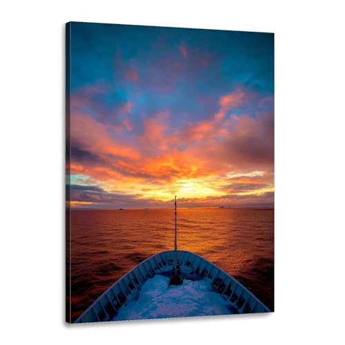 Canvas Wall Art Prints Picture Cruise ship ice Antarctica Framed Large...