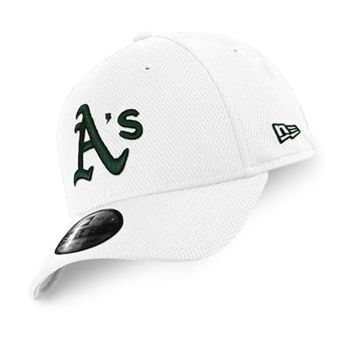 New Era Oakland Athletics MLB Diamond Era White Team 39Thirty Stretch Cap - L-XL (7 1/8-7 5/8)