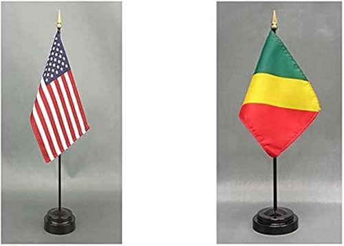 Miniatura 140 de Juego de banderas de escritorio de Afganistán, hecho en Estados Unidos, de rayón de 4 x 6 pulgadas, escritorio de oficina y pequeñas banderas