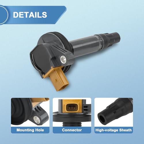 Image of Set of 6 UF646 Ignition Coil Pack Compatible with Ecoboost 2011-2020 Ford F-150 Expedition Explorer Flex Taurus Transit Lobo, Lincoln MKS MKT Navigator, 3.5L V6, Replaces DG549 C1814