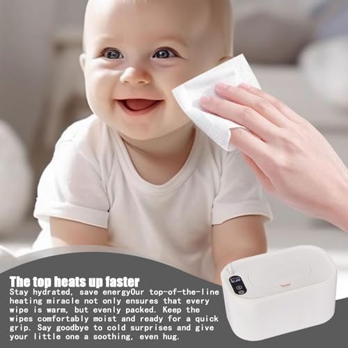 Chauffe-lingettes pour bébé grande capacité avec chauffage constant de 20cm - 3