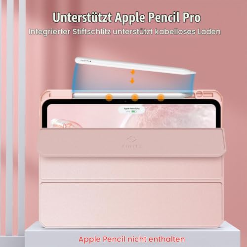 Fintie Hybrid Hülle für iPad Pro 11 Zoll (M5/M4) 2025/2024, Roségold – Ansicht 5