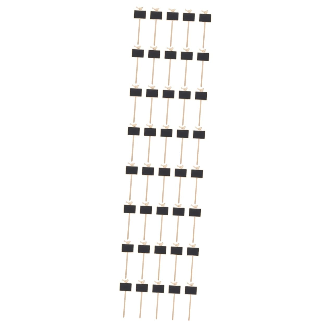 BESPORTBLE 40pièces Étiquettes De Jardin Bois De Marqueurs Pour Plantes Étiquettes Ardoise Pour Identification Des Fleurs Décoration De Balcon