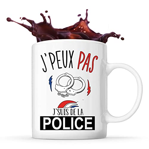 Planetee Mug Police j'peux pas Blanc