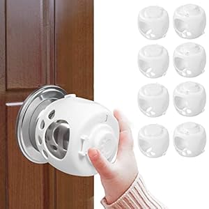 Door Knob Covers for Child Safety, 8 Pack Child Proof Door Knob Covers, Upgraded Design Child Safety Locks for Door…