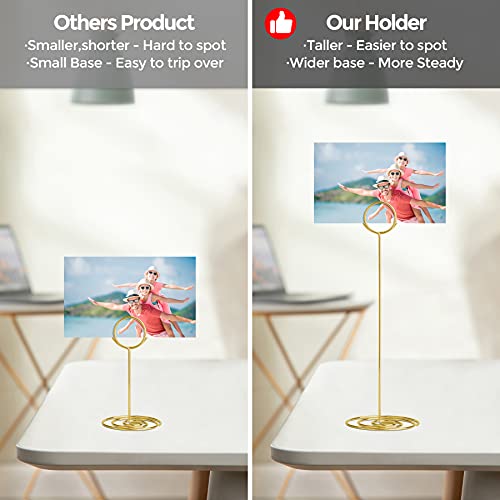 Homwanna Table Number Holders 10Pcs - 8.75 Inch Place Card Holder Tall Table Number Stands For Wedding Party Graduation Reception Restaurant Home Centerpiece Decorations Office Memo (Gold) #TOP3