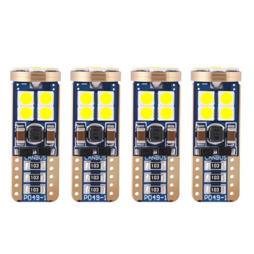 4Pcs Car White LED Interior Light Bulbs Combo Compatible with 11-22 Ford Mustang