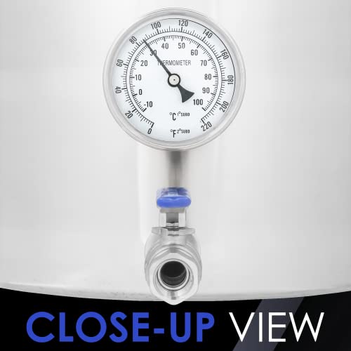 Concord Stainless Steel Home Brew Kettle Stock Pot (Weldless Fittings) (20 Qt/ 5 Gal) #TOP4