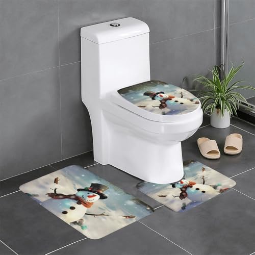 Funny Snowman �o�X���[�����O�Z�b�g 3�s�[�X ���z�����o�X���[���}�b�g�Z�b�g�A�o�X���O�A�֊s�}�b�g�ƃg�C���̊W�J�o�[�A�􂦂�m���X���b�v�o�X�}�b�g �o�X���[���p�J�[�y�b�g