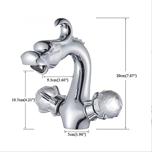 Robinet de lavabo luxe dragon or et chrome mitigeur retro - 3