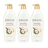 Jergens Shea Butter Hand and Body Lotion, Deep Conditioning Moisturizer, 3X More Radiant Skin, with Pure Shea Butter, Dermatologist Tested, 16.8 Oz, Pack of 3