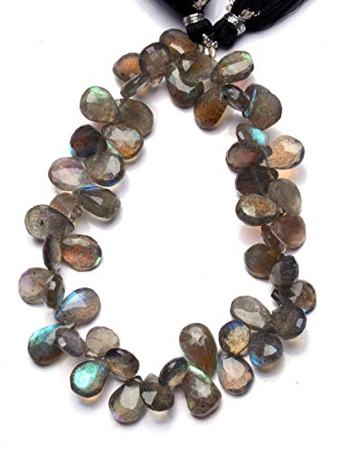 Labradorite gemme perles briolette à facettes pour fabrication de bijoux - 4