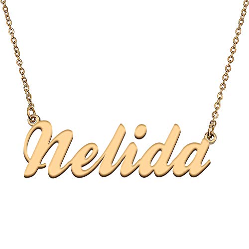 HUAN XUN Custom My Name Necklace Perfect Mother Jewelry Gifts for Her Nelida