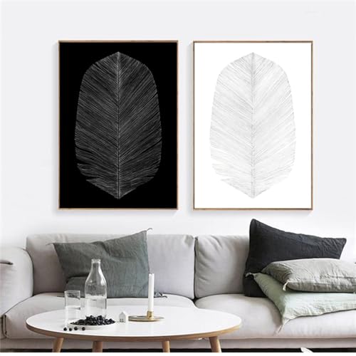 Impression sur toile abstraite noir et blanc 40x50cm x2
