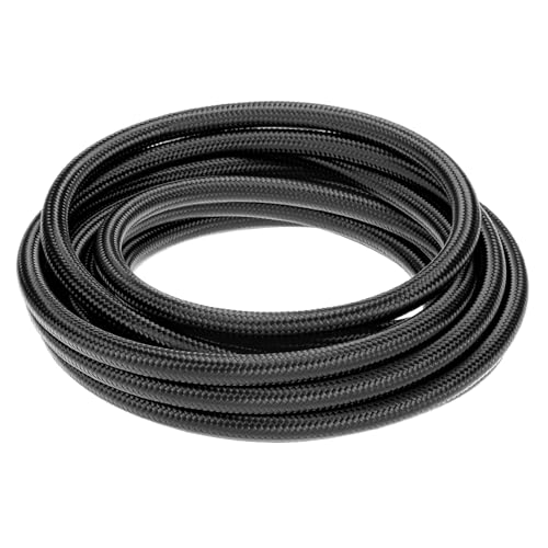 QWORK 6AN Fuel Line, AN6 Braided Fuel Hose, 20FT Nylon Fuel Hose Line, Black with 750 psi Maximum Working Pressure by QWORK - Image 2