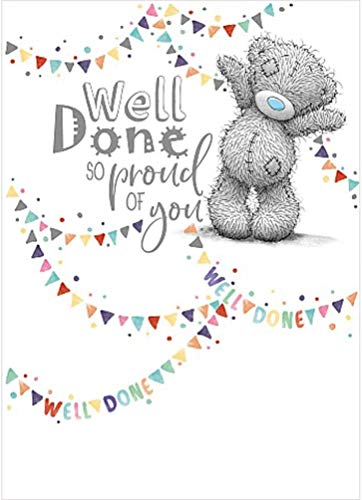 Me to You Bear Well Done Card White ASS01147 5x7 inch