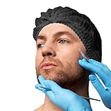 SUPERGUARD GB Retine per capelli per catering, di alta qualità, usa e getta, per cucina, copertura a rete per capelli, doppia cucitura (confezione da 100) (nero)