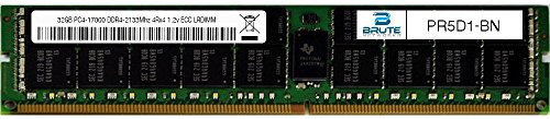 Brute Networks PR5D1-BN - 32GB PC4-17000 DDR4-2133Mhz 4Rx4 1.2v ECC Registered RDIMM (OEM PN # PR5D1�ɑ���)