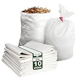 ToolSpace Gewebesack Bauschuttsäcke 10x Getreidesäcke 25kg Säcke 85x50 cm aus robustem Polypropylen Ideal als Sandsäcke Schwergutsäcke Abfallsäcke PP-Gewebesäcke als Kohlensäcke reißfest Transportsack