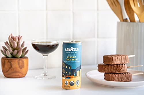 Lavazza Organic Cold Brew Coffee Variety Pack,(Pack Of 4 Cans) Balanced, Complex, Smooth, Fruity, Sweet, Creamy, Medium, Dark Roast, 100% Arabica, Usda Organic And Rainforest Alliance Certified #TOP5