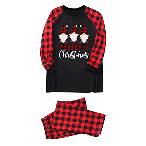 Pyjama Weihnachten Familie Weihnachten Pyjama für Familie Pyjama Pjs Nachtwäsche Outfits passendes Set Get Lit Weihnachten Pyjama für Familie Plus Size, Schwarz , 52 Cover