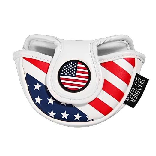Stars& Stripes Golf Club Mallet Putter Headcover Sports Golf Club Mallet Putter Cover Golf Accessories Equipment