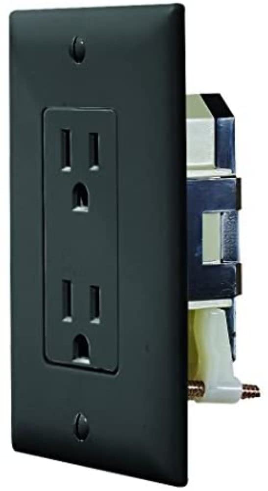 RV Designer AC Self-Contained Dual Outlet with Cover Plate S817 - 15 Amp 125 VAC Power Outlet Receptacle for RVs & Motorhomes - White - Safe & Simple Design - Dual Slots - OEM Use by RV Designer - Used condition - US$19.70
